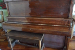 Before & After Refinished Antique Piano Surface