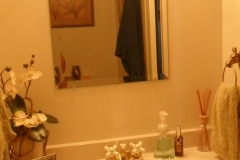Before Powder Room Vanity Sink Area