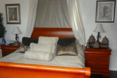 Idea of Using Drapery over Head Bed